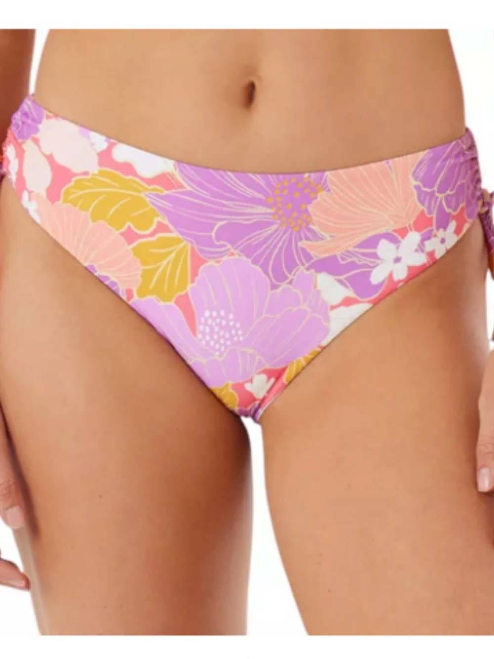 Roxy Women's Bell Bottom Blooms Hipster Bikini Bottoms S NWT